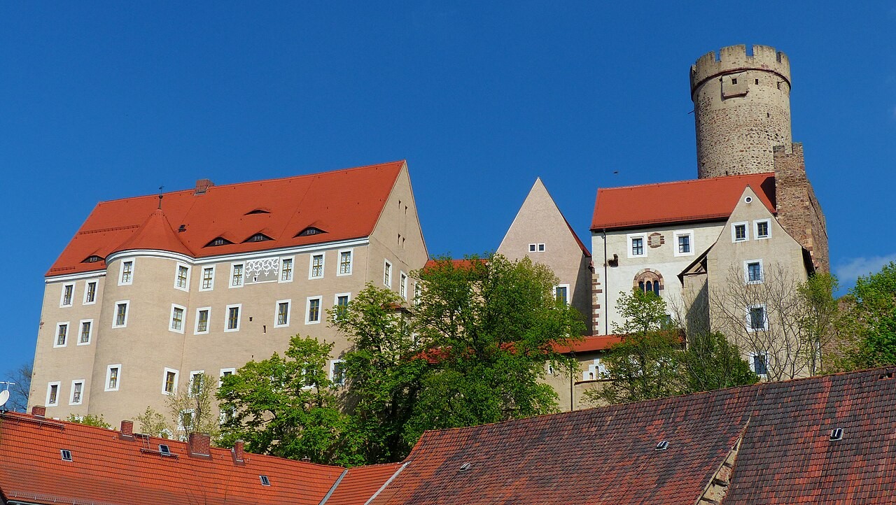 Hrad Gnandstein při pohledu z jižní strany