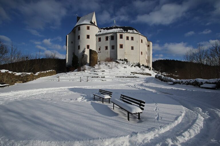 Hrad Scharfenstein v saských Krušných horách