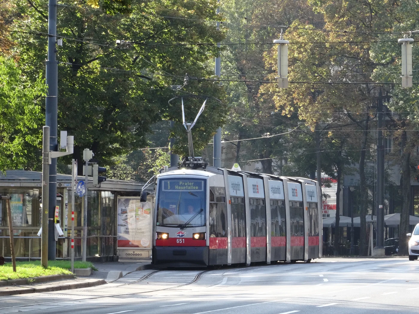 Tramvaj vídeňské MHD na Ringstraße